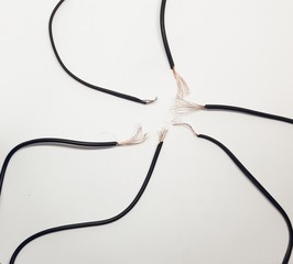 wire and electricity cable no white background