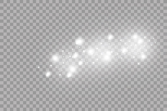 Glow light effect. Vector illustration. Christmas flash.Star dust. Decoration for advertising