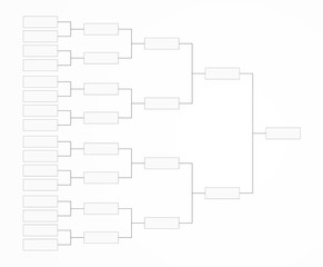 Tournament bracket template for a championship infographics.