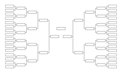 Tournament bracket. Empty template for competition charts.