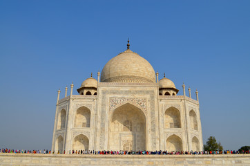 Fototapeta na wymiar Mausolée du Taj Mahal, Agra, Inde (4)