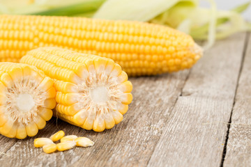 Grains of ripe corn