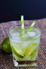 Caipirinha fresh summer brazilian cocktail