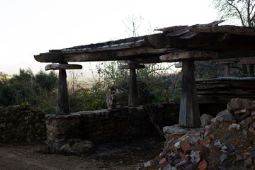 Abandoned raised granary