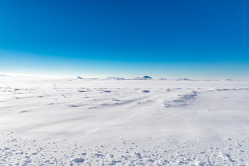 Snow filled empty land