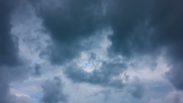 Clearing - Changing of the weather from rain clouds to clear sky, 4k timelapse
