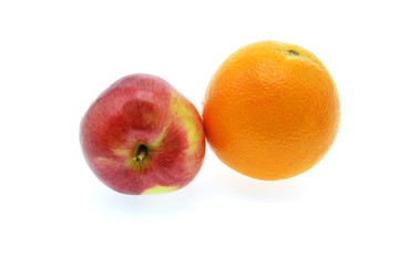 fresh fruits isolated on white background