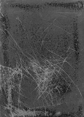 Antique black chalkboard with scratches