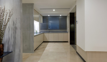 Stylish and simple home interior, kitchen

