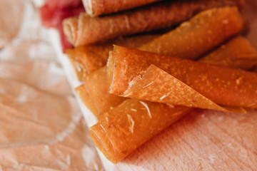 useful natural dessert of fruit - marshmallow