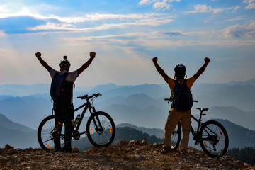 reaching the challenging mountains by bike