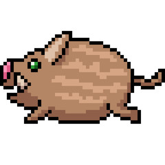 Fototapeta premium vector pixel art boar