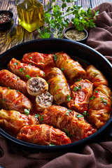 cabbage rolls stuffed with ground beef