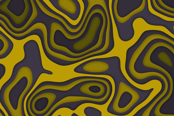 Papercut multi layers 3D color texture vector background. Abstract topography concept design or flowing liquid illustration for website template. 