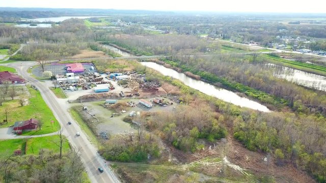 A view of construction near the highway
