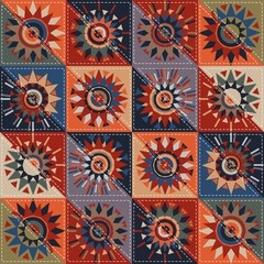 patchwork background with different patterns