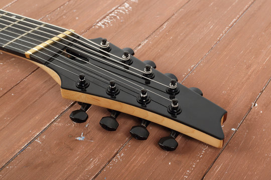Musical instrument - headstock neck tuning peg 8 string guitar