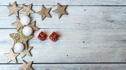 bright, gold - white Christmas  background with space for wishes or text