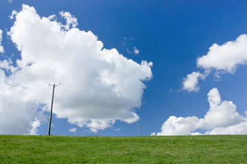 Big sky on South Downs, Telscombe, East Sussex, UK