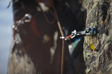 Climbing gear and equipment.