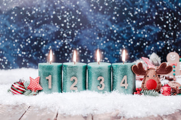1 2 3 4 Advent Karte Panorama 