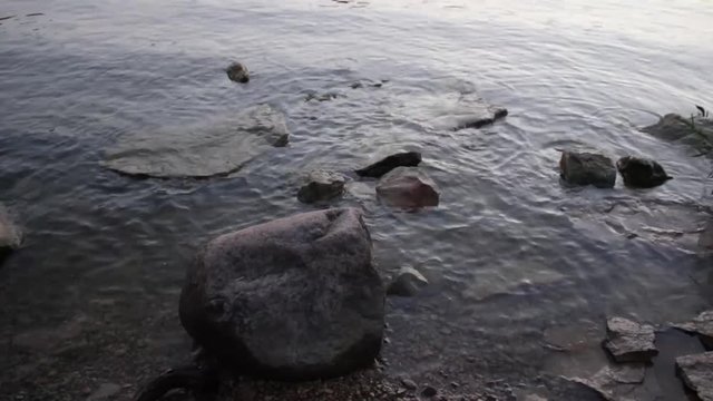 Rocks on a river bank