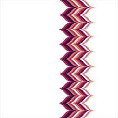 Linear Strokes Zigzag Seamless Vertical Border