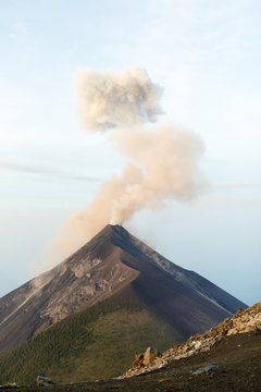 Volcan de Fuego erupting in Acatenango, Guatemala