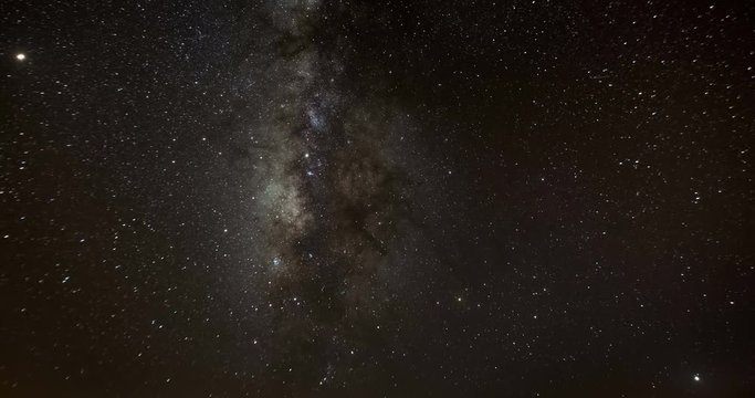 Time lapse sequence of the milky way at Teide National Park in Tenerife