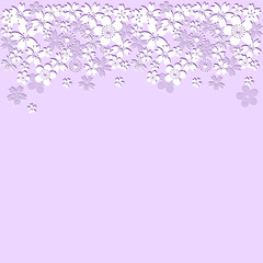 Pink Background with flowers. Vector illustration.