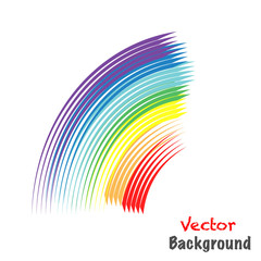 Painted rainbow. Vector illustration.
