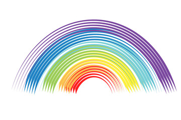 Painted rainbow. Vector illustration.