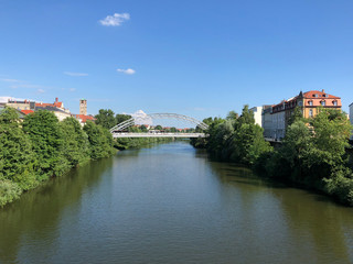 Fototapeta premium The Regnitz river in Bamberg
