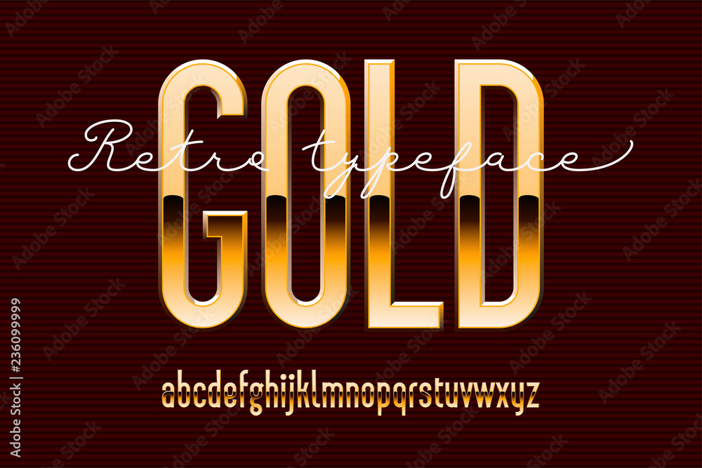 Canvas Prints gold metal alphabet