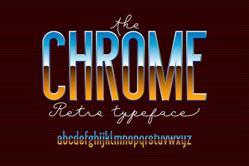 Chrome metal alphabet