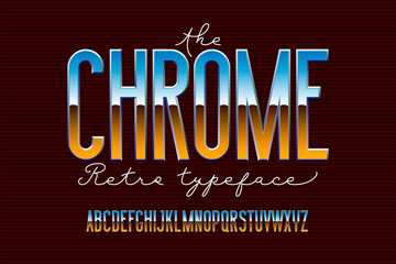 Chrome metal alphabet