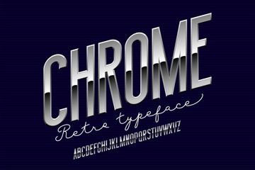 Chrome metal alphabet
