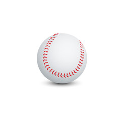 Baseball white realistic. Vector illustration.