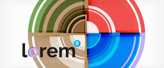 Obraz premium Multicolored round shapes abstract background