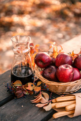 costation on a wooden table