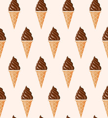 Chocolate ice cream pattern