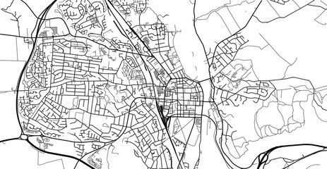 Fototapeta na wymiar Urban vector city map of Perth, Scotland