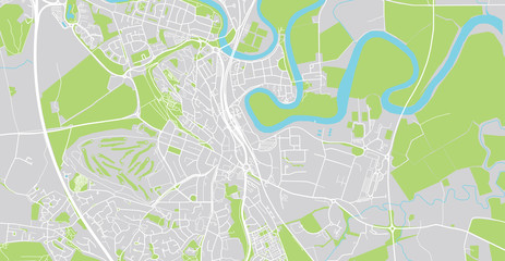 Urban vector city map of Stirling, Scotland