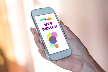Web design concept on a smartphone