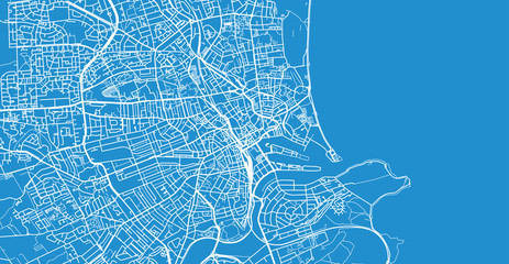 Urban vector city map of Aberdeen, Scotland