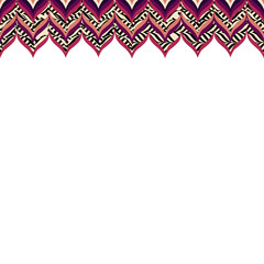 Linear Strokes Horizontal Seamless Border with Texture Fill