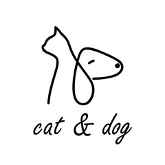 kot i pies logo wektor © Rzoog