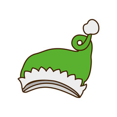 green christmas hat isolated icon