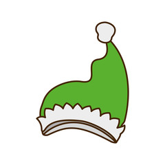green christmas hat isolated icon