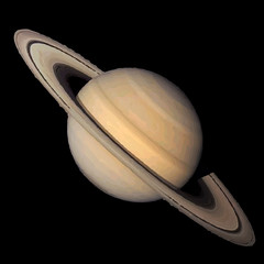 Planets of the solar system. Saturn. Vector illustration.